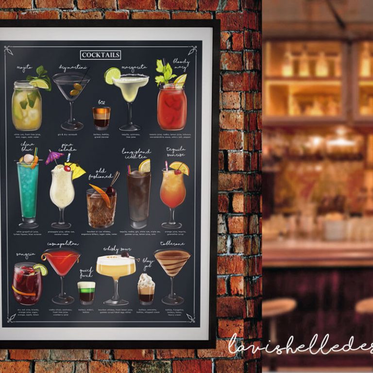 Cocktails poster design